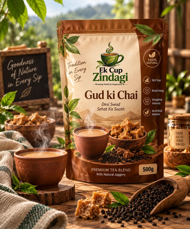Gud Ki Chai - 500gm + 10gm (510gm) — Ek Cup Zindagi